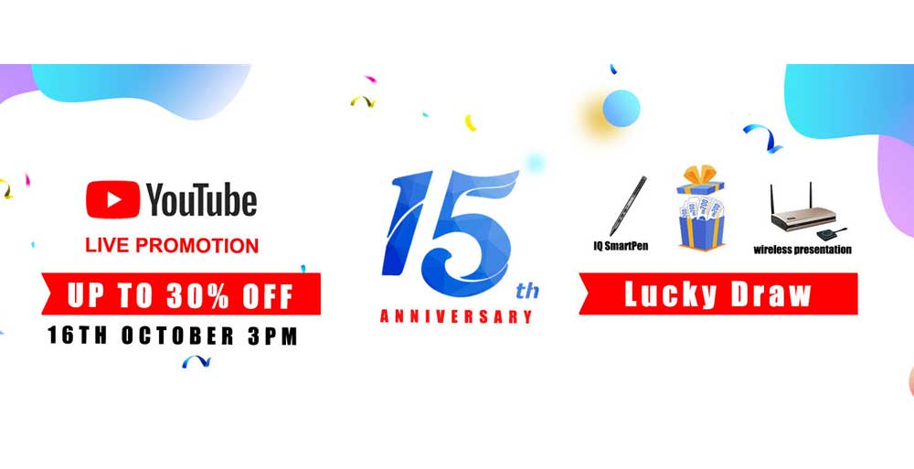 Lucky Draw Details for IQBoard 15th Anniversary Celebration