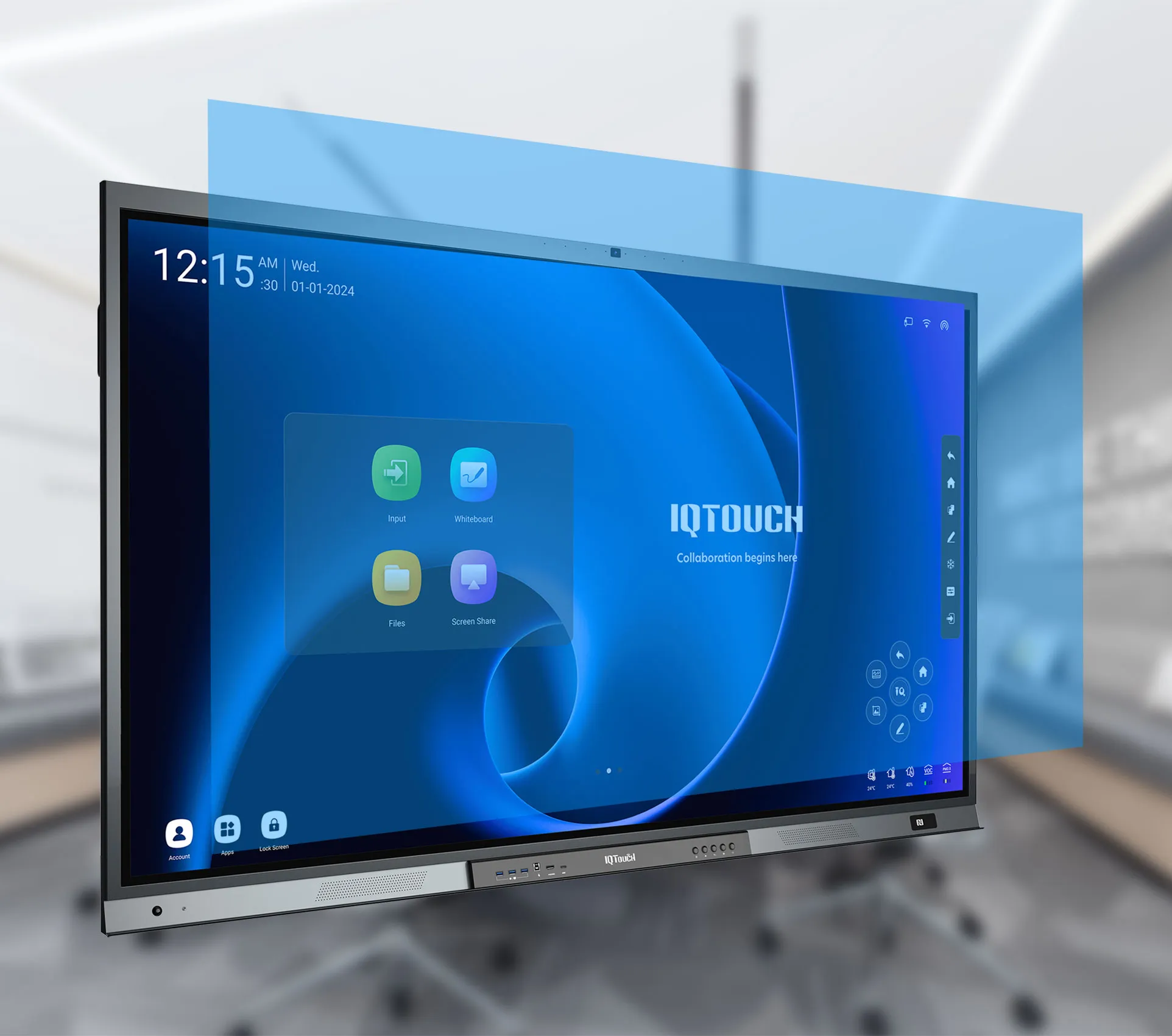 IQTouch QA1300 Pro feature anti-glare screens and low blue light technology