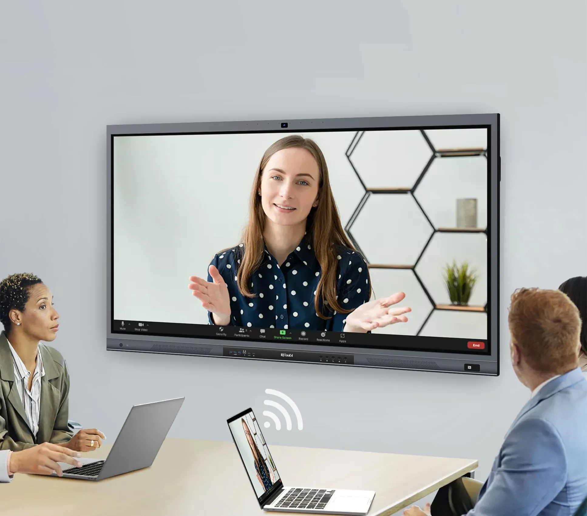 IQTouch QA1300 Pro equips with high speed network for video conferencing